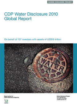 CDP Water Disclosure 2010 Global Report - On behalf of 137 investors with assets of US$16 trillion