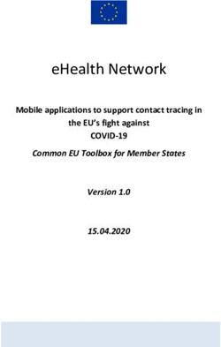 EHealth Network COVID-19 - Mobile applications to support contact tracing in the EU's fight against - cloudfront.net