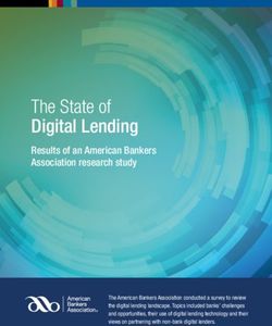 The State of Digital Lending - Results of an American Bankers Association research study