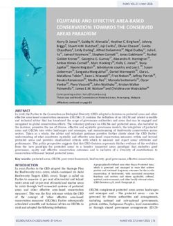 EQUITABLE AND EFFECTIVE AREA BASED CONSERVATION: TOWARDS THE CONSERVED AREAS PARADIGM - Parks Journal