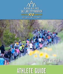 2018 SALT LAKE CITY MARATHON ATHLETE GUIDE
