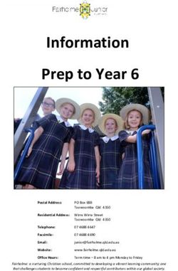 Information Prep to Year 6