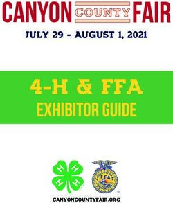 4-H & FFA EXHIBITOR GUIDE - July 29 - August 1, 2021 - Canyon County Fair