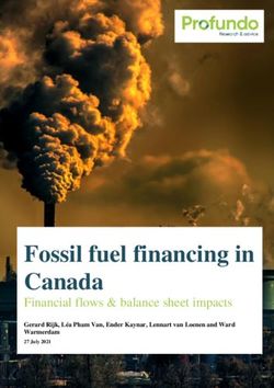 Fossil fuel financing in Canada - Financial flows & balance sheet impacts Gerard Rijk, Léa Pham Van, Ender Kaynar, Lennart van Loenen and Ward ...