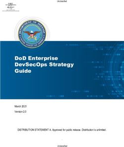 DOD ENTERPRISE DEVSECOPS STRATEGY GUIDE - MARCH 2021 VERSION 2.0 DISTRIBUTION STATEMENT A. APPROVED FOR PUBLIC RELEASE. DISTRIBUTION IS UNLIMITED.