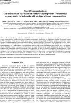 Short Communication: Optimization of extraction of sulfhydryl compounds from several legumes seeds in Indonesia with various ethanol ...