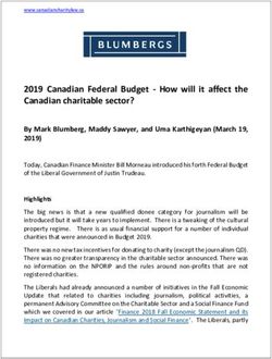 2019 Canadian Federal Budget - How will it affect the Canadian charitable sector? - Global Philanthropy