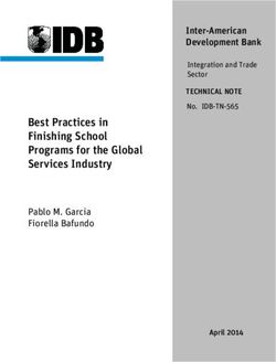 Best Practices in Finishing School Programs for the Global Services Industry - Inter-American Development Bank