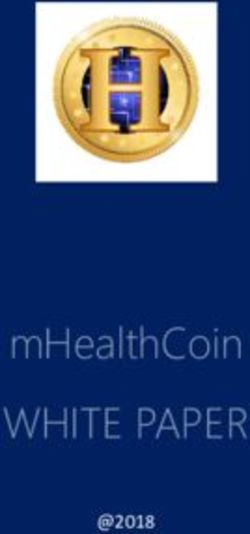 WHITE PAPER mHealthCoin - @2018