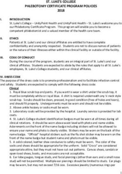 ST. LUKE'S COLLEGE PHLEBOTOMY CERTIFICATE PROGRAM POLICIES