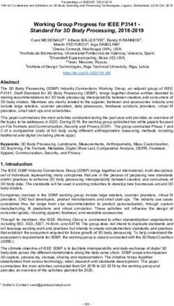 Working Group Progress for IEEE P3141 - Standard for 3D Body Processing, 2018-2019 - 3D body tech