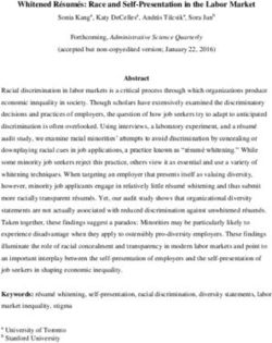 Whitened Résumés: Race and Self-Presentation in the Labor Market