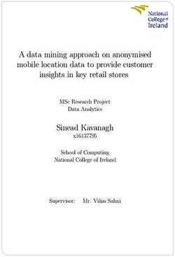A data mining approach on anonymised mobile location data to provide customer insights in key retail stores Sinead Kavanagh - MSc Research Project ...