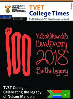 TVET College Times - TVET Colleges: Celebrating the legacy of Nelson Mandela - Volume 54 - Seyfferdt Publishers