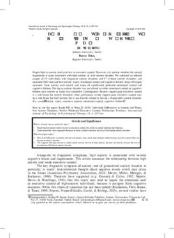 Individual Differences in Anxiety and Worry, Not Anxiety Disorders, Predict Weakened Executive Control: Preliminary Evidence - Dialnet