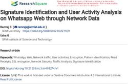 Signature Identication and User Activity Analysis on Whatsapp Web through Network Data