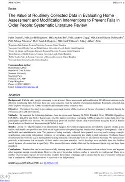 The Value of Routinely Collected Data in Evaluating Home Assessment and Modification Interventions to Prevent Falls in Older People: Systematic ...