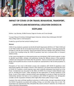 IMPACT OF COVID-19 ON TRAVEL BEHAVIOUR, TRANSPORT, LIFESTYLES AND RESIDENTIAL LOCATION CHOICES IN SCOTLAND - arXiv