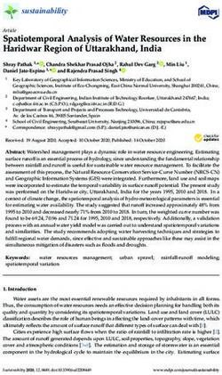 Spatiotemporal Analysis of Water Resources in the Haridwar Region of Uttarakhand, India - MDPI