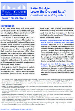 Raise the Age, Lower the Dropout Rate? - Considerations for Policymakers