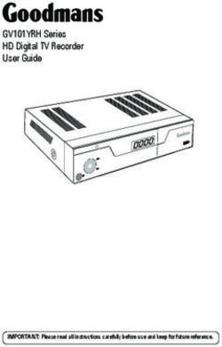 GV101YRH Series HD Digital TV Recorder User Guide