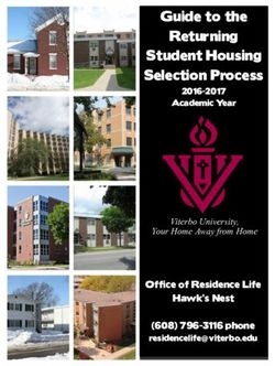 Guide To The Returning Student Housing Selection Process - Office Of ...