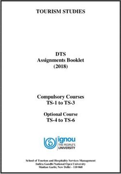 TOURISM STUDIES DTS Assignments Booklet (2018) Compulsory Courses TS-1 to TS-3 TS-4 to TS-6 - Optional Course - IGNOU