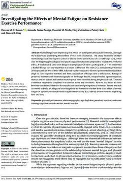 Investigating the Effects of Mental Fatigue on Resistance Exercise Performance