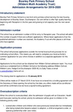 Boorley Park Primary School (Wildern Multi Academy Trust) Admission Arrangements for 2019-2020