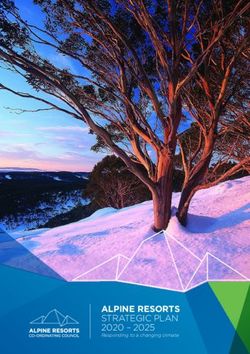 ALPINE RESORTS STRATEGIC PLAN 2020 - 2025 Responding to a changing climate - Engage Victoria