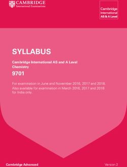 SyllAbuS 9701 Cambridge International AS and A level Chemistry