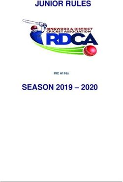 JUNIOR RULES - SEASON 2019 2020 - RDCA