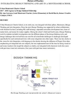 INTEGRATING DESIGN THINKING AND ART IN A MONTESSORI SCHOOL