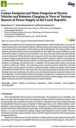 Carbon Footprint and Water Footprint of Electric Vehicles and Batteries Charging in View of Various Sources of Power Supply in the Czech Republic ...