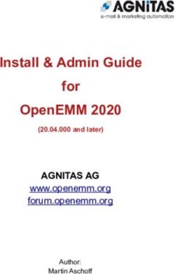 Install & Admin Guide for OpenEMM 2020 - AGNITAS AG www. openemm forum.openemm.org