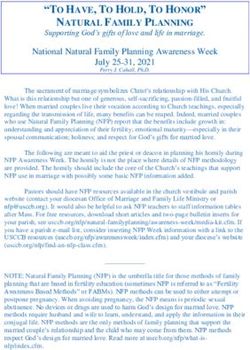 "TO HAVE, TO HOLD, TO HONOR" NATURAL FAMILY PLANNING - USCCB