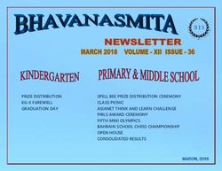 PRIZE DISTRIBUTION SPELL BEE PRIZE DISTRIBUTION CEREMONY - Bahrain Indian School