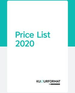 PRICE LIST 2020 - KULTURFORMAT