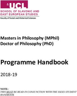 Programme Handbook 2018-19 NOTE: THIS MUST BE READ IN CONJUNCTION WITH THE SSEES STUDENT HANDBOOK - UCL