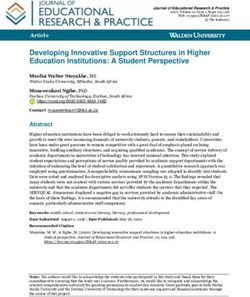 Developing Innovative Support Structures in Higher Education Institutions: A Student Perspective