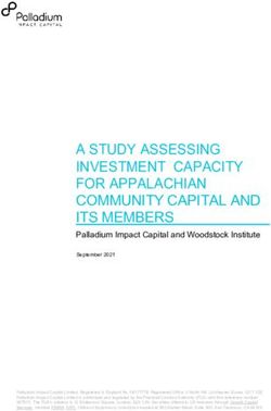A STUDY ASSESSING INVESTMENT CAPACITY FOR APPALACHIAN COMMUNITY CAPITAL AND ITS MEMBERS