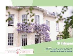BROCHURE AND PRICELIST - LEARNING IN THE HEART OF ENGLAND 2021 - Indirizzo Inghilterra