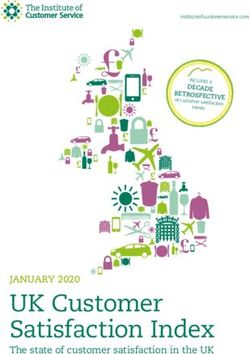 UK Customer Satisfaction Index - JANUARY 2020 The state of customer satisfaction in the UK - Institute of Customer Service