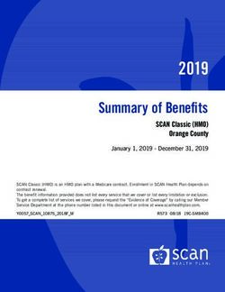 2019 Summary of Benefits - SCAN Classic (HMO) Orange County - ENGLISH