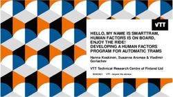 HELLO, MY NAME IS SMARTTRAM, HUMAN FACTORS IS ON BOARD, ENJOY THE RIDE! DEVELOPING A HUMAN FACTORS PROGRAM FOR AUTOMATIC TRAMS