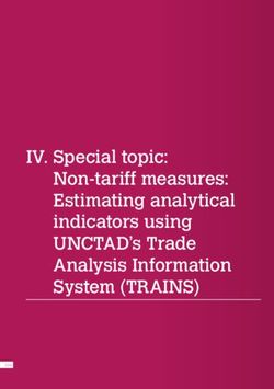IV. Special topic: Non-tariff measures: Estimating analytical indicators using UNCTAD's Trade Analysis Information System (TRAINS) - World Trade ...