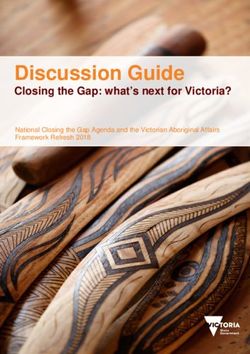 Discussion Guide Closing the Gap: what's next for Victoria? - Contents - AWS