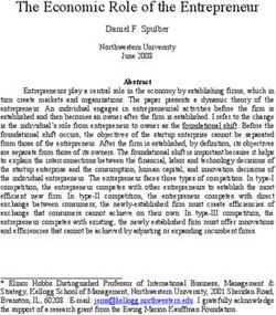 The Economic Role of the Entrepreneur