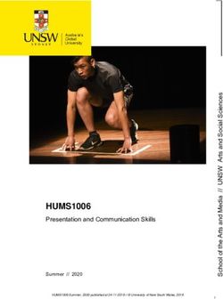 HUMS1006 Presentation and Communication Skills - Summer // 2020 - UNSW Arts & Social Sciences