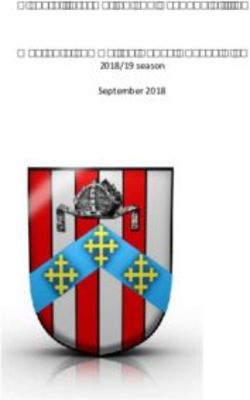 Players' Information and Responsibilities Westbury and United Banks Hockey Club - 2018/19 season September 2018